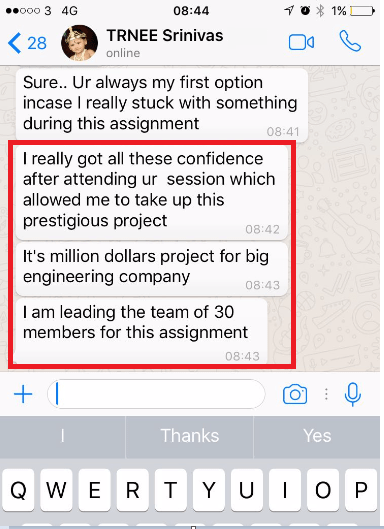 Srinivas Trainee Testimonial
