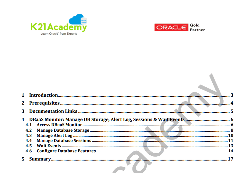 AG VII Manage Storage Sessions & Wait Events