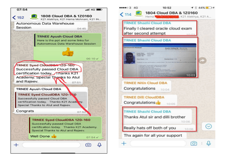 1Z0160 Success Stories
