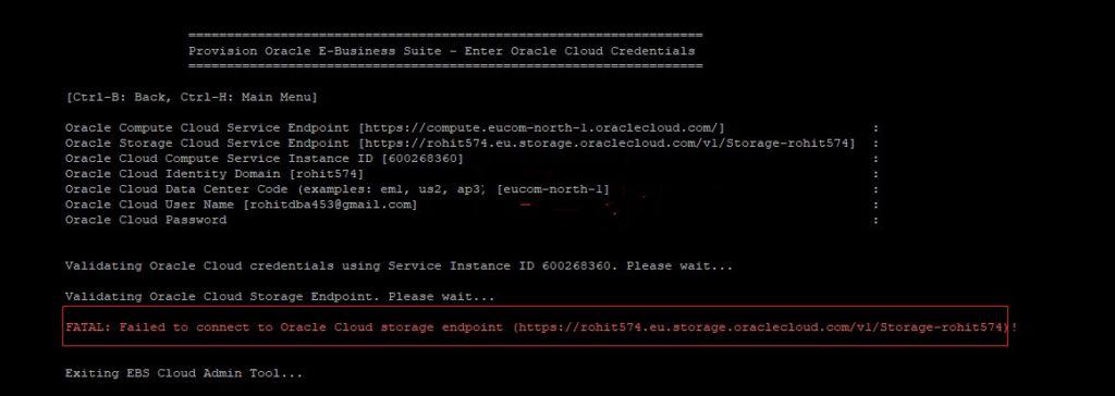 Provision Oracle E-Business Suite