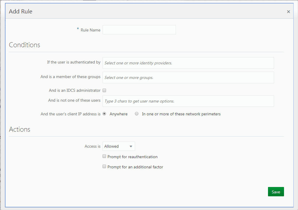 Add rule with conditions
