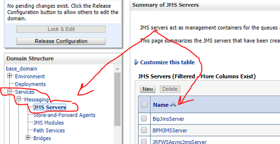JMS server summary