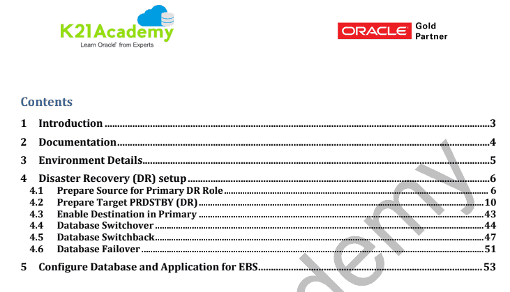EBS Disaster Recovery Setup