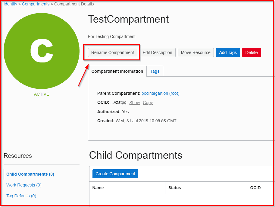 rename a compartment