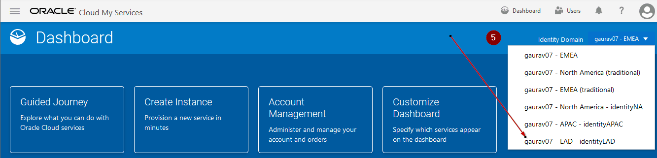 Oracle Cloud Console
