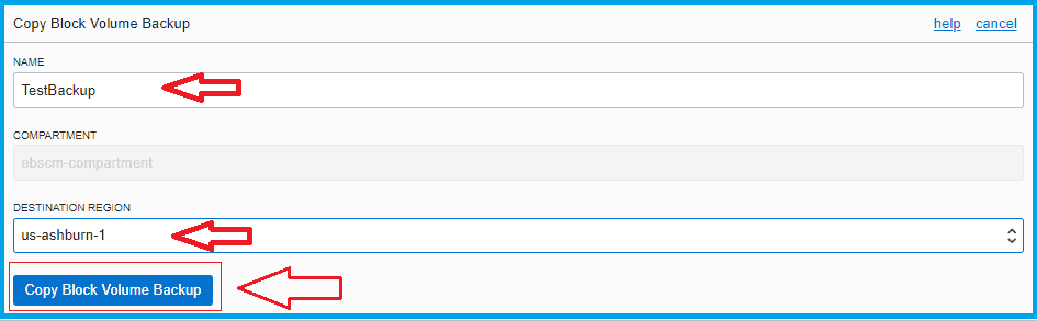 copying backup from one region to another