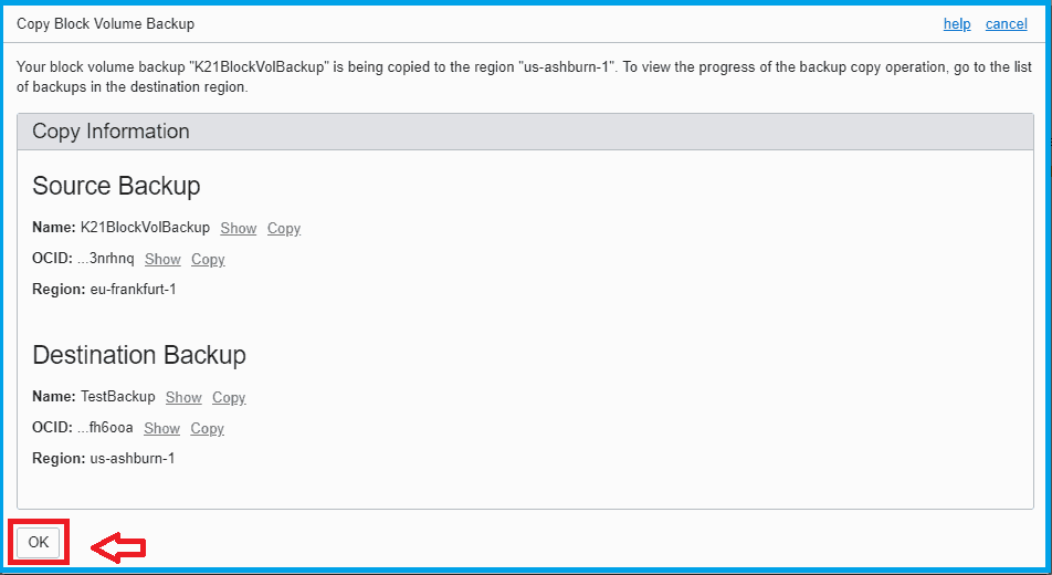 Confirming setting