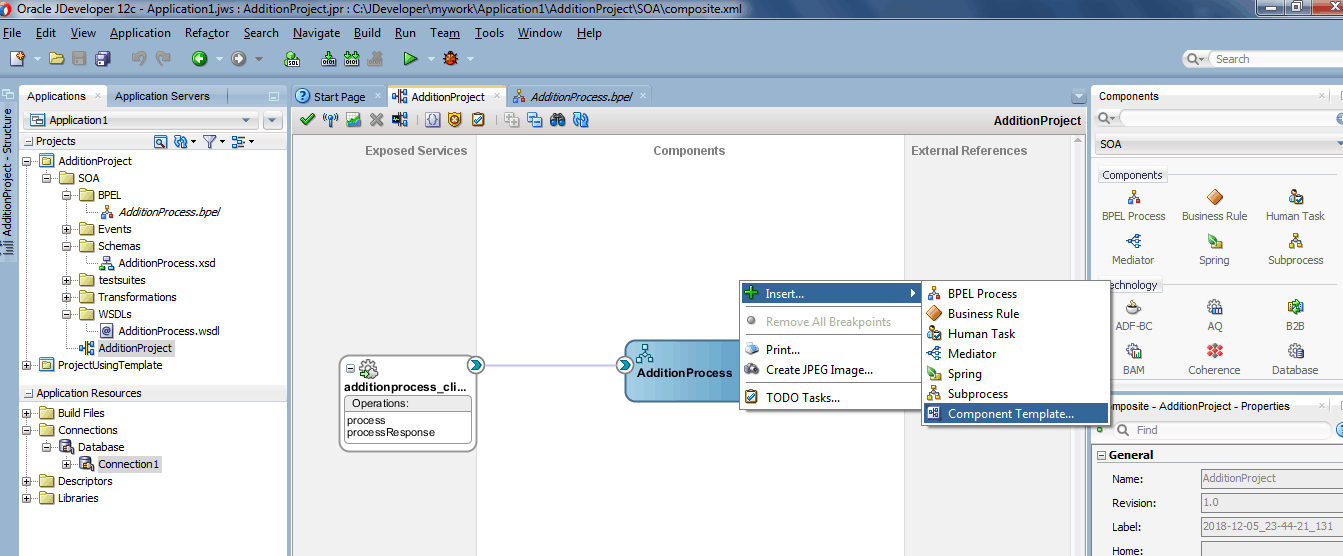 Templates in Oracle SOA Suite 12c