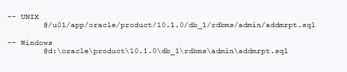 addmrpt.sql Script
