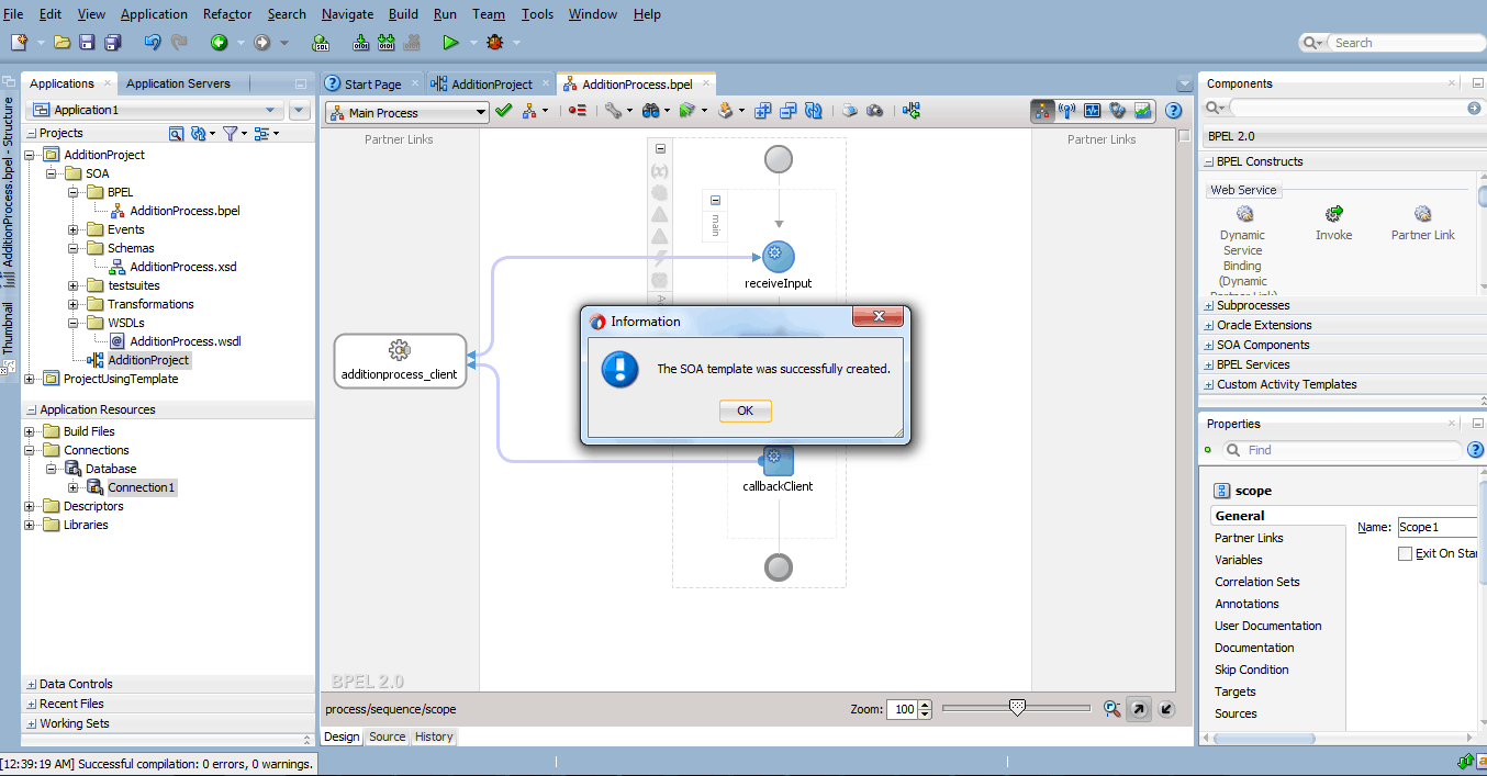 SOA Custom Activity Template gets successfully created