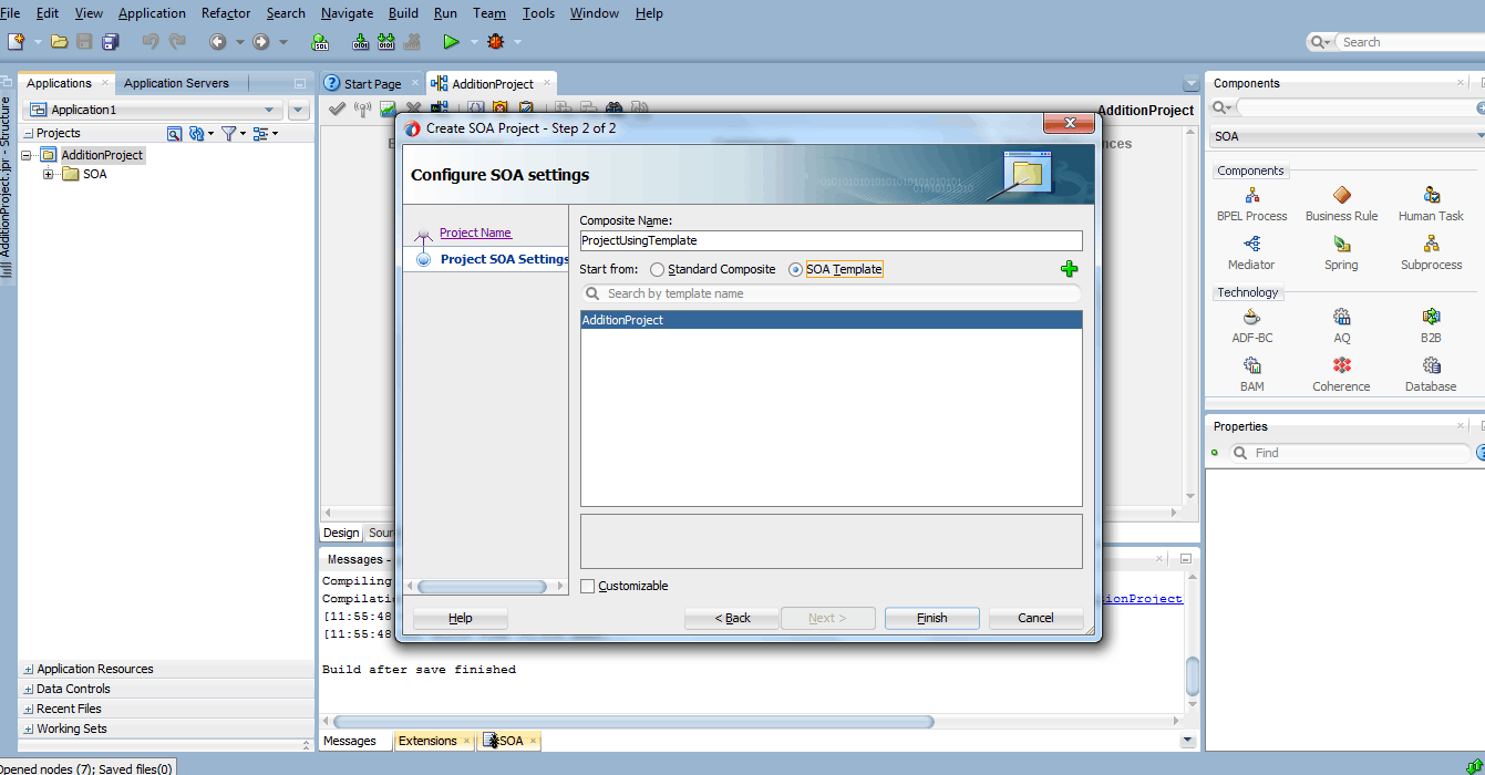radio button SOA Template