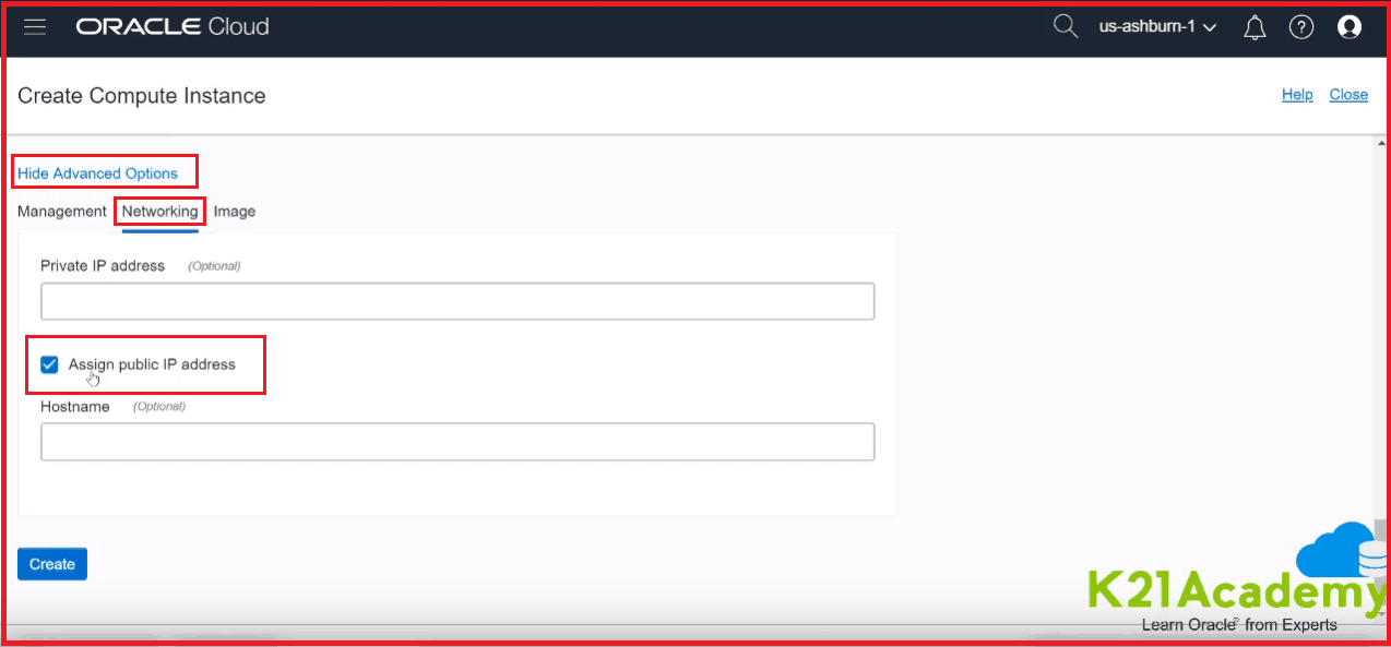 Public IP Oracle cloud