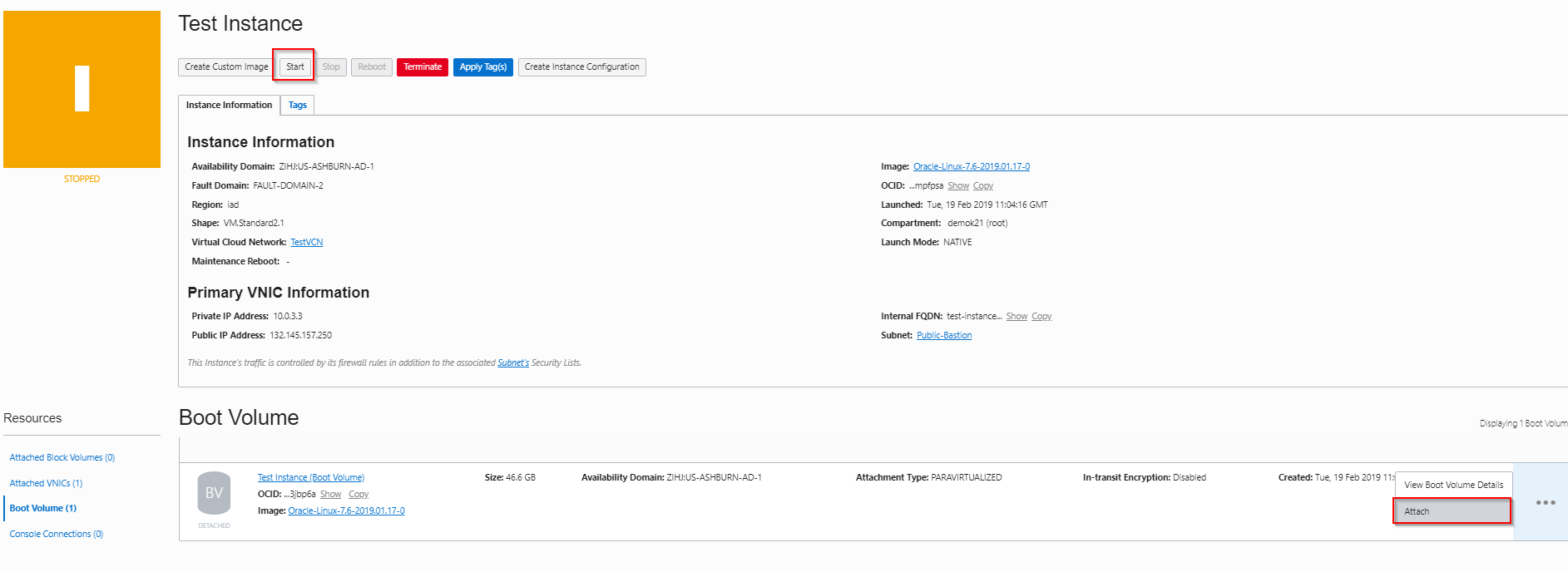 Reattach Boot Volume