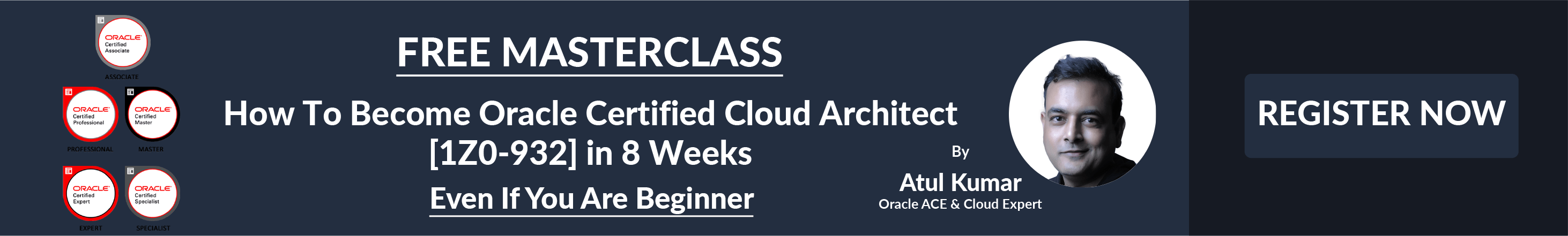 Register this FREE Masterclass to Become Oracle Cloud Certified