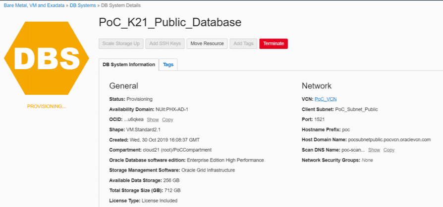 Database creation