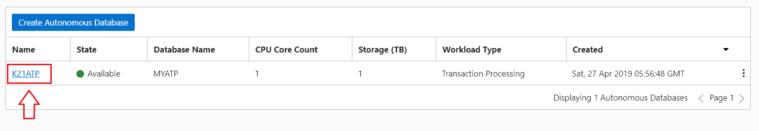 Autonomous Database Using Access Control List