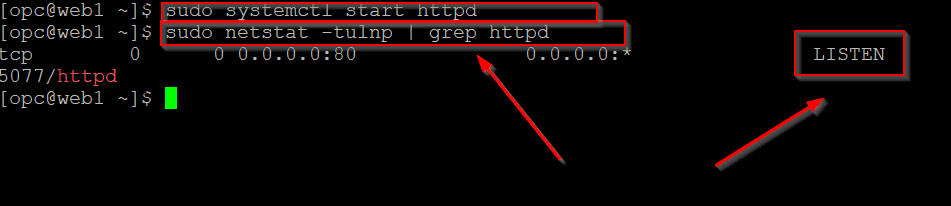 Status of httpd server