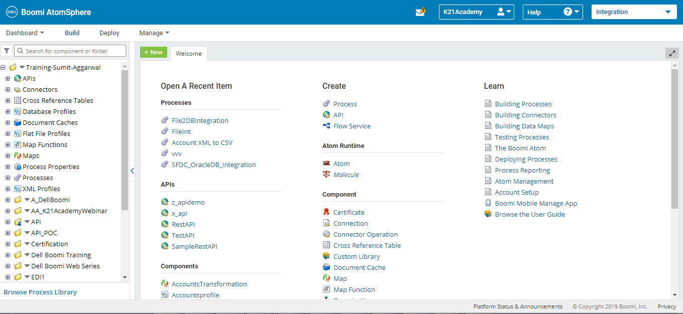 Landing Page of the platform