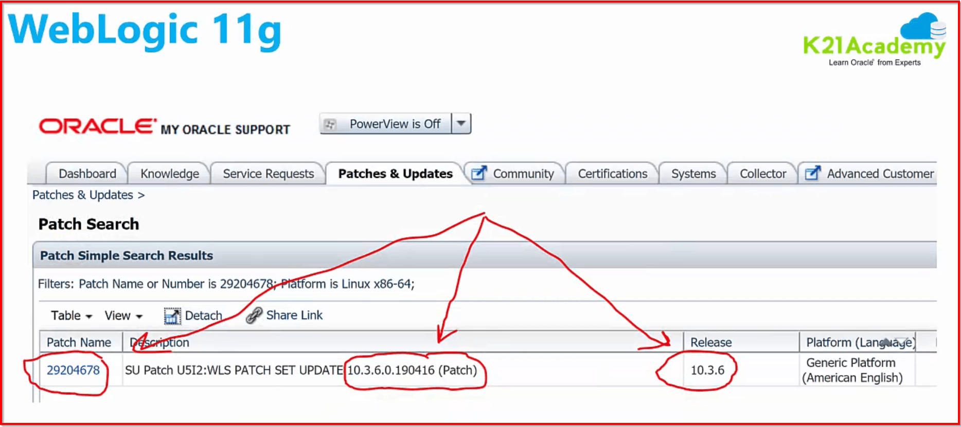 Weblogic 11g Patch Note