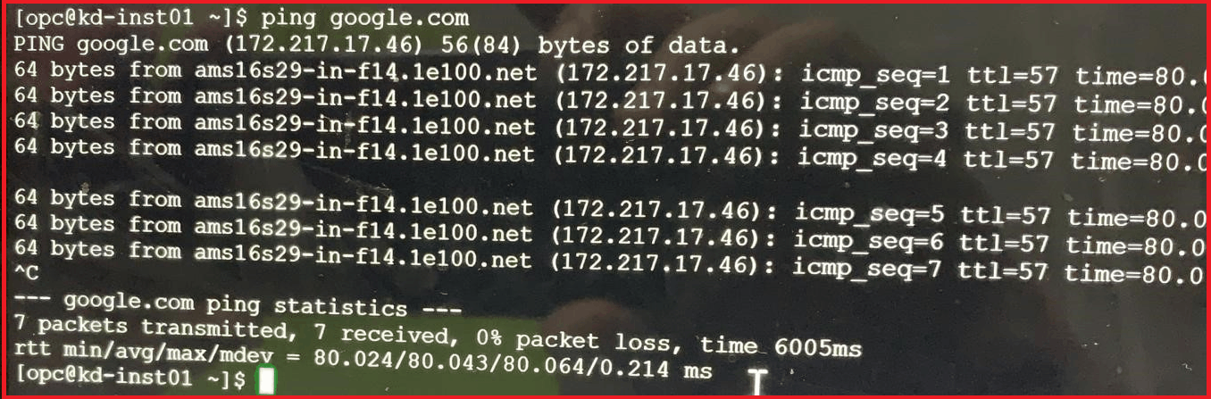Ping stats