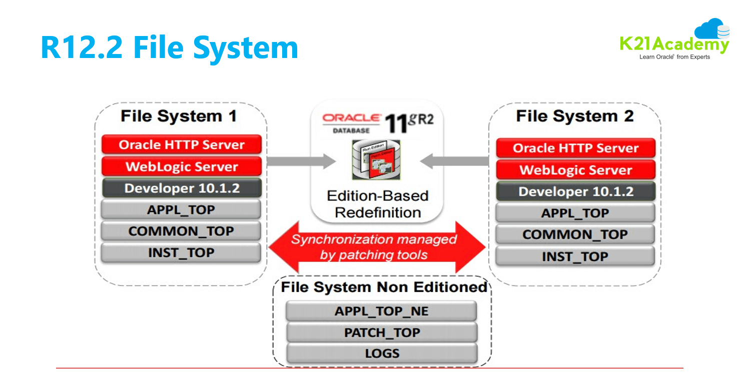 appsdba r12.3 ebs apps file system dual f1 fs2 fsne