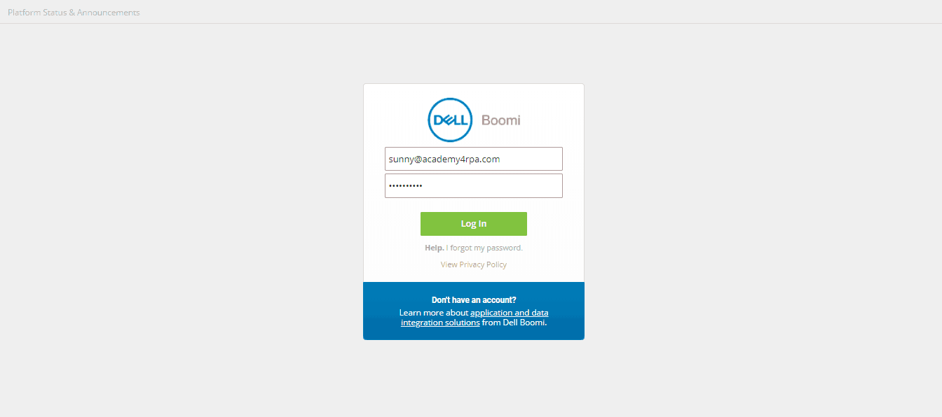 Login Screen
