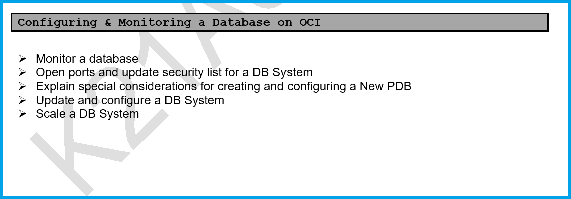 Configuring & Monitoring a Database on OCI