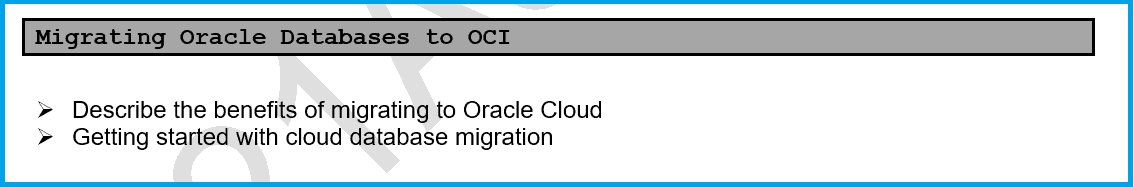 Migrating Oracle Databases to OCI: Overview