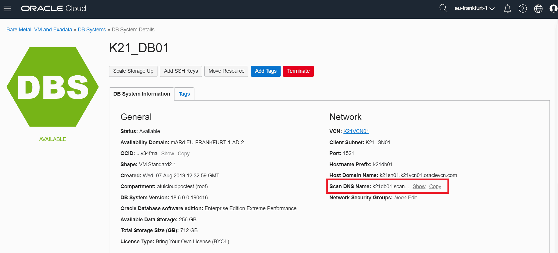 CLOUD-0005: unable to establish connection OIC oracle cloud integration DB System databse VCN port security list putty ingress rule connection adapter connectivity agent