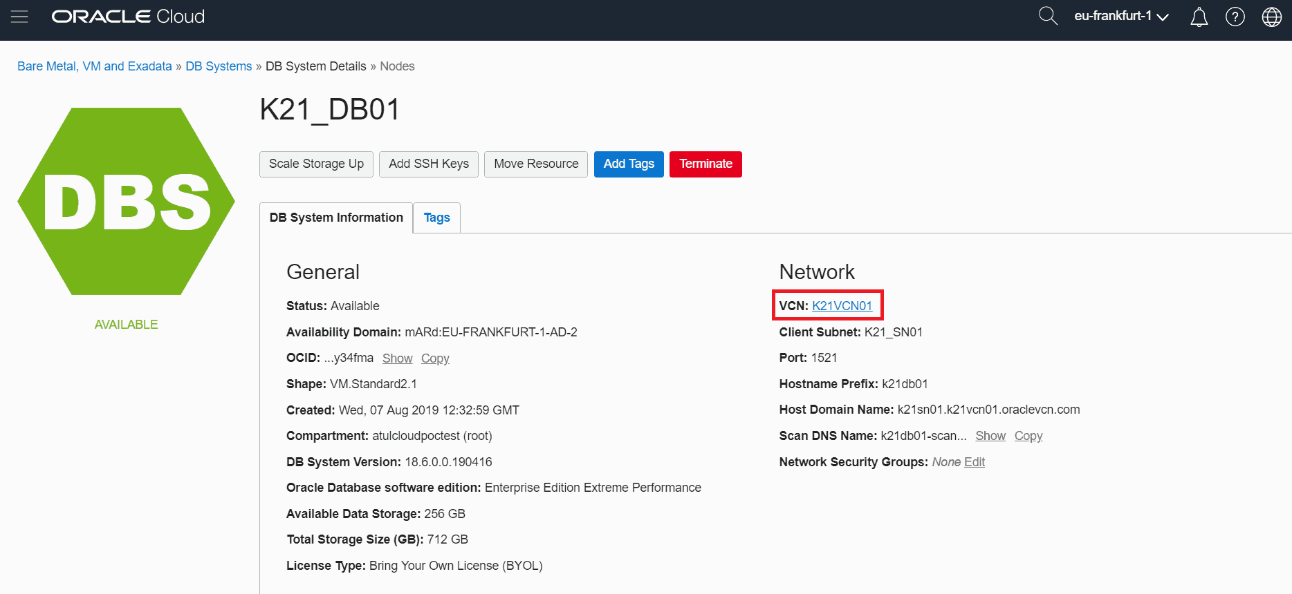 CLOUD-0005: unable to establish connection OIC oracle cloud integration DB System databse VCN port security list putty ingress rule connection adapter connectivity agent