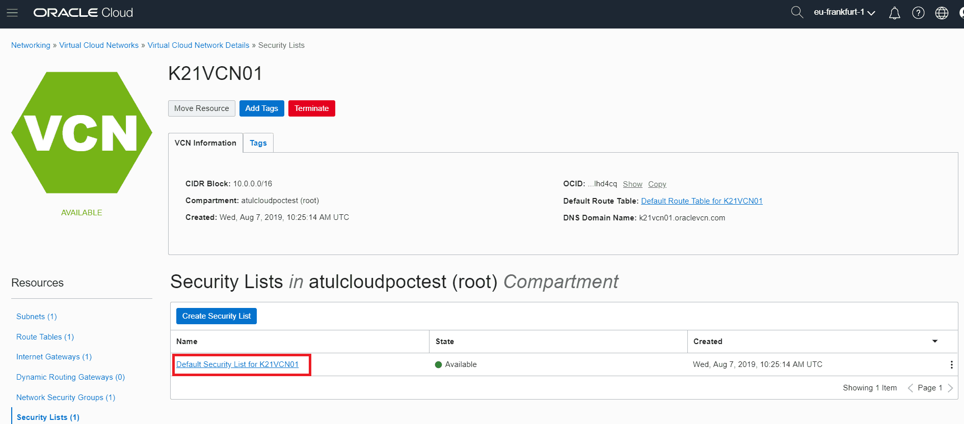 CLOUD-0005: unable to establish connection OIC oracle cloud integration DB System databse VCN port security list putty ingress rule connection adapter connectivity agent