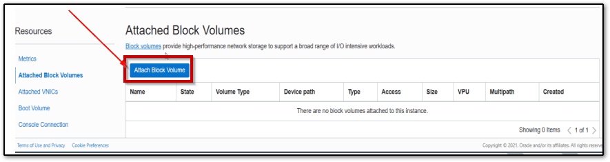 attach block volume