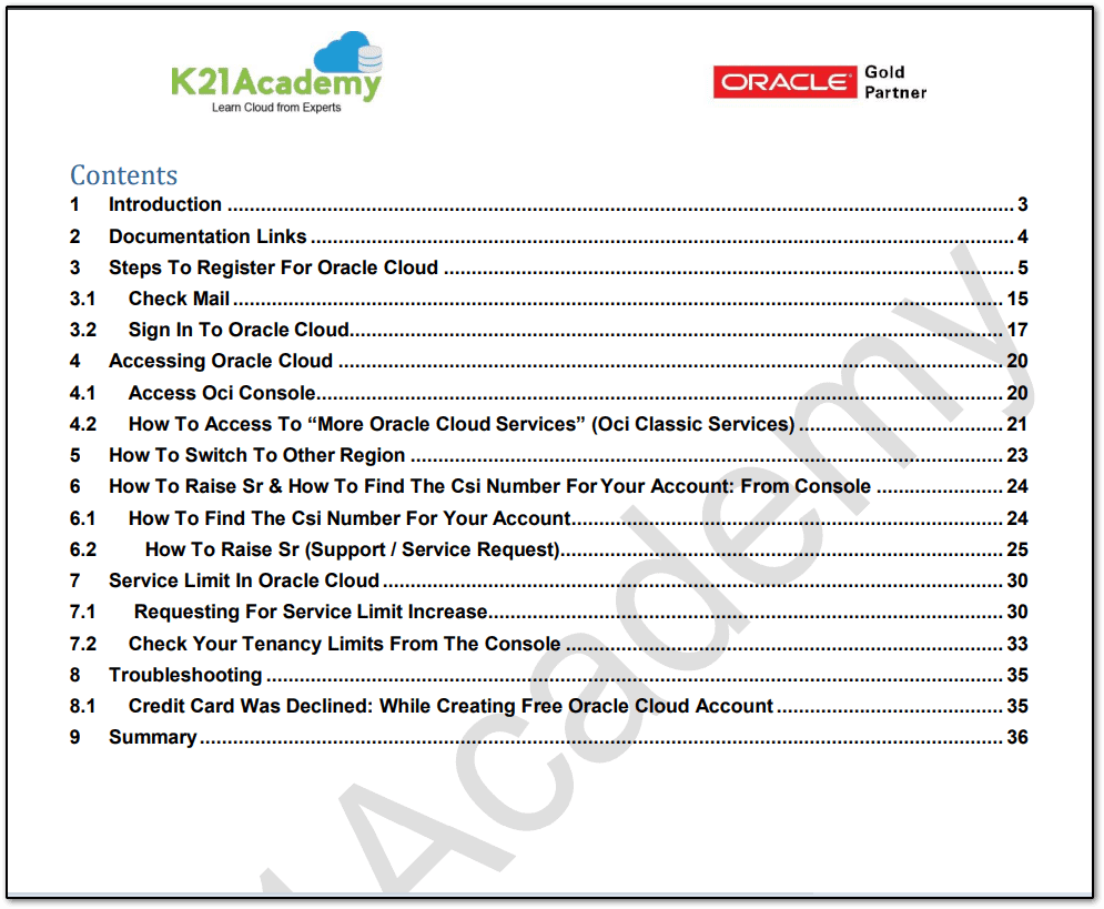 create oracle cloud free trial account