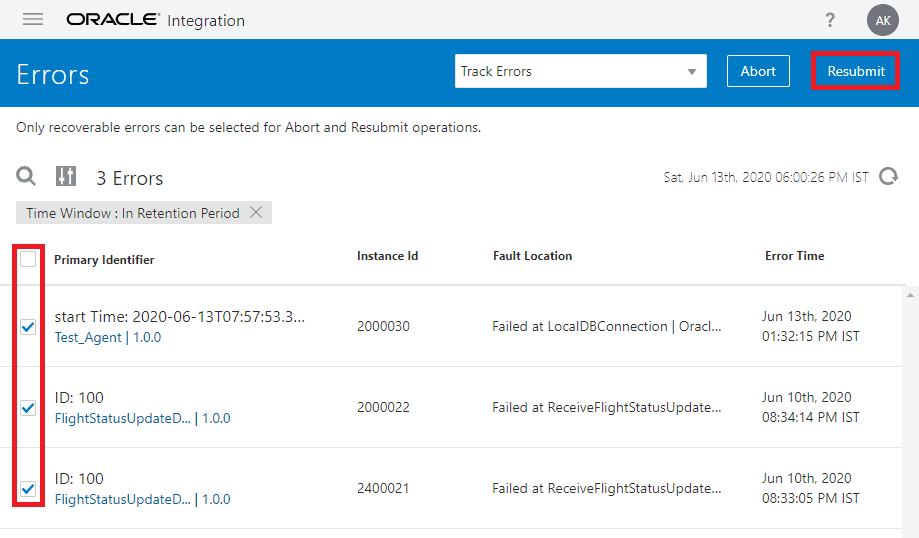 Oracle Integration Cloud (OIC) Managing & Monitoring Integration/Errors