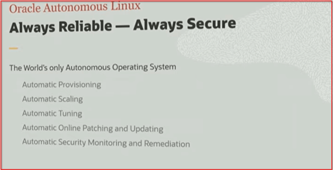 Oracle Autonomous Linux OOW19