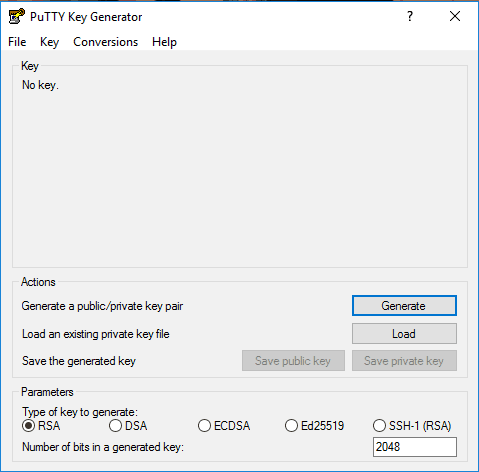 Putty SSH Key Generator
