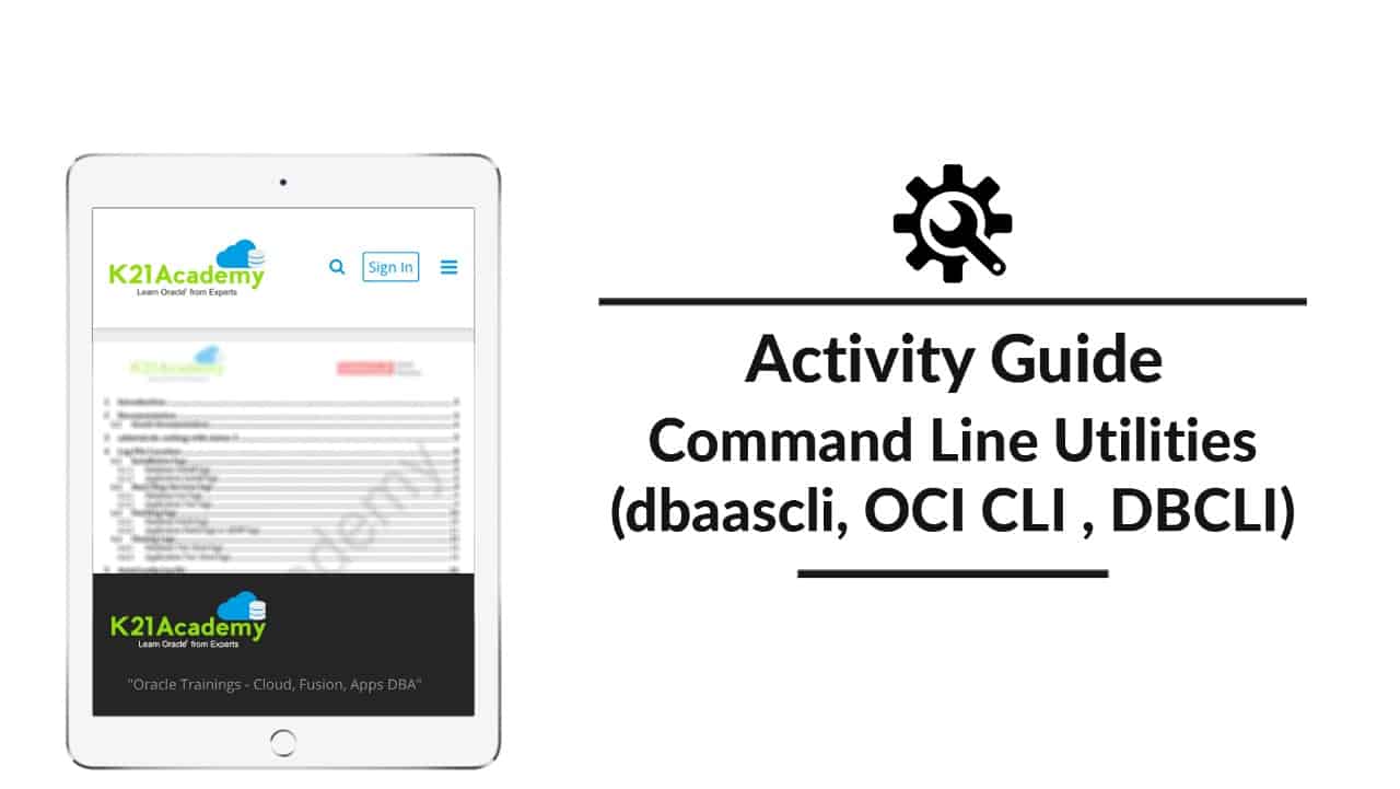 DBaasCli, OCI CLI, DBCLI