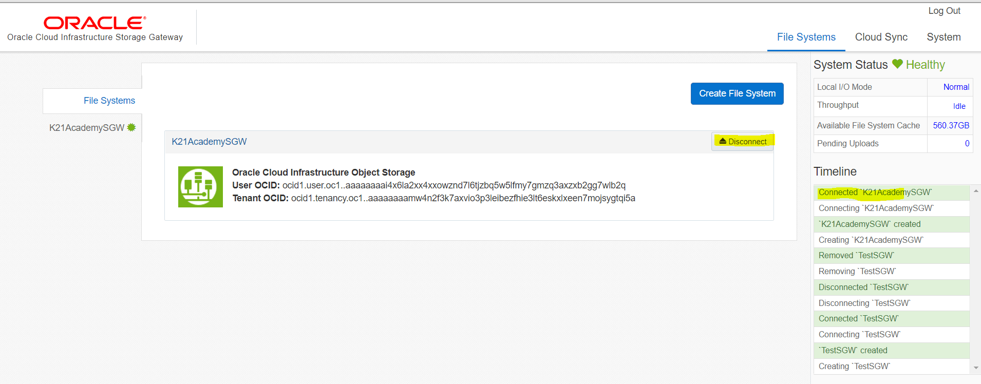 Storage Gateway In OCI