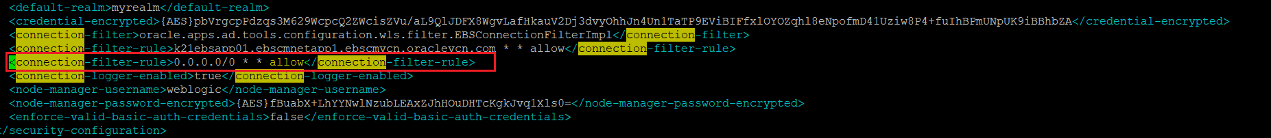 Weblogic connection Filter