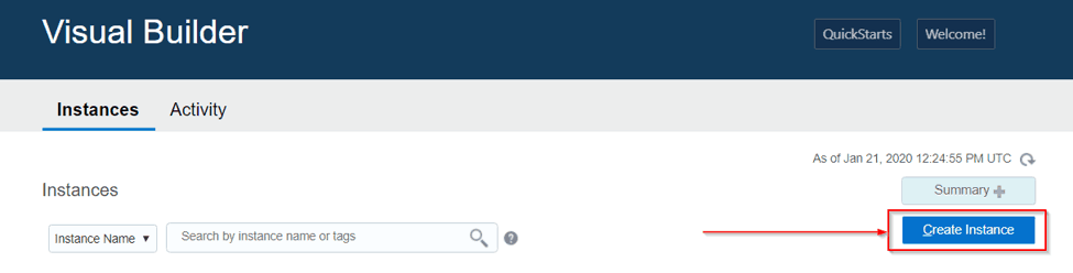 Create Your First VBCS Instance in Oracle Cloud