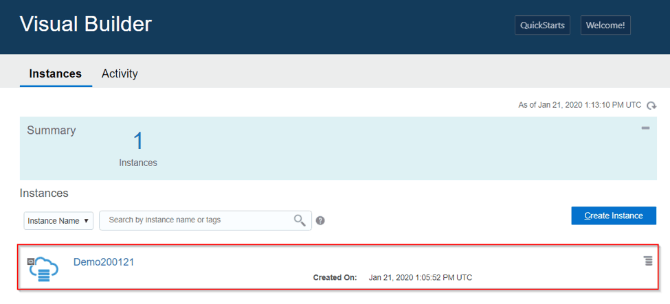 Visual Builder Cloud Service (VBCS)
