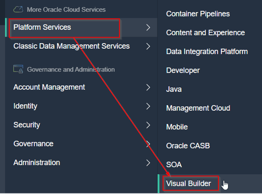 Create Your First VBCS Instance in Oracle Cloud
