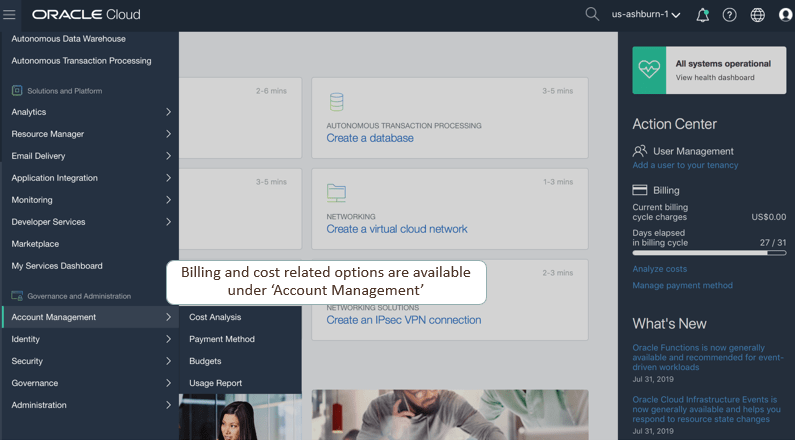 billing and cost management