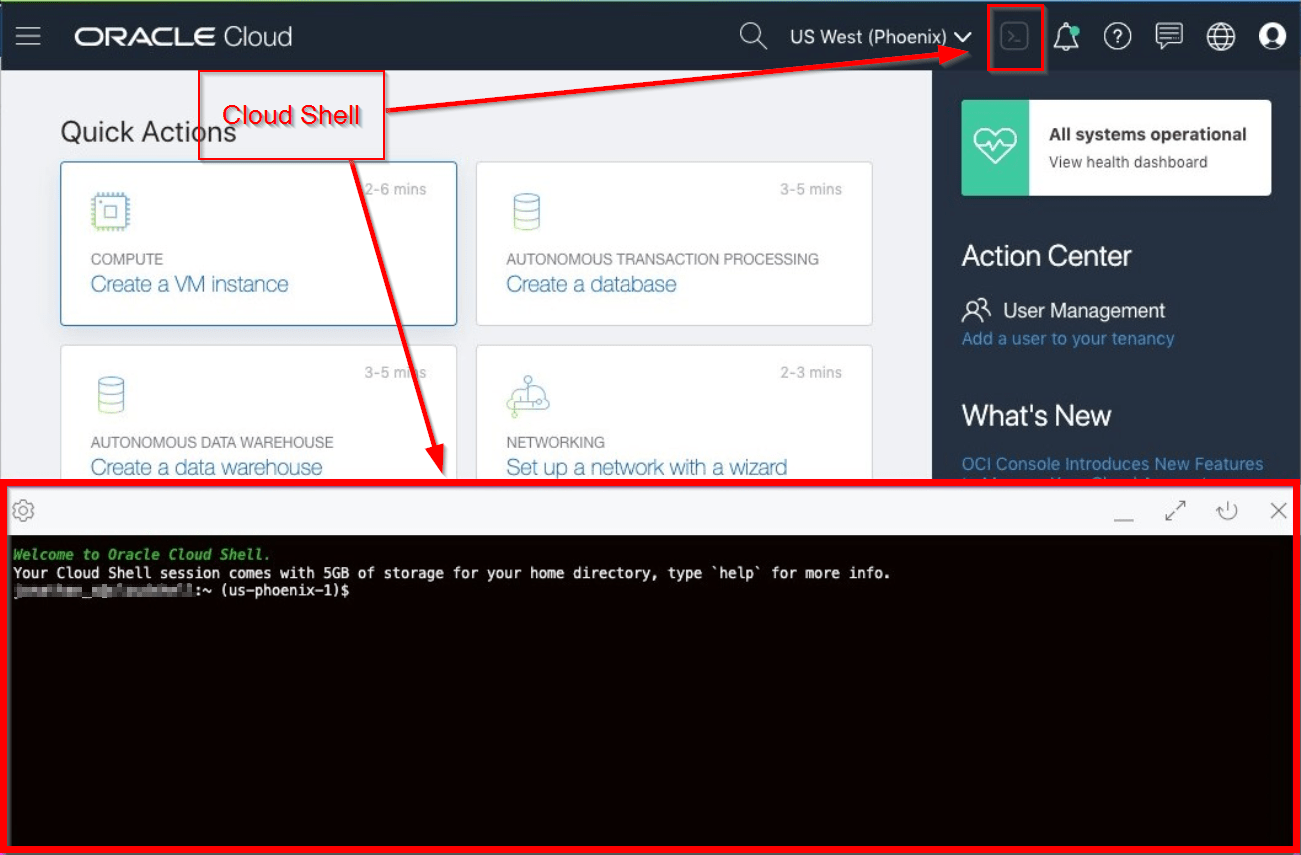 Oracle Cloud Shell