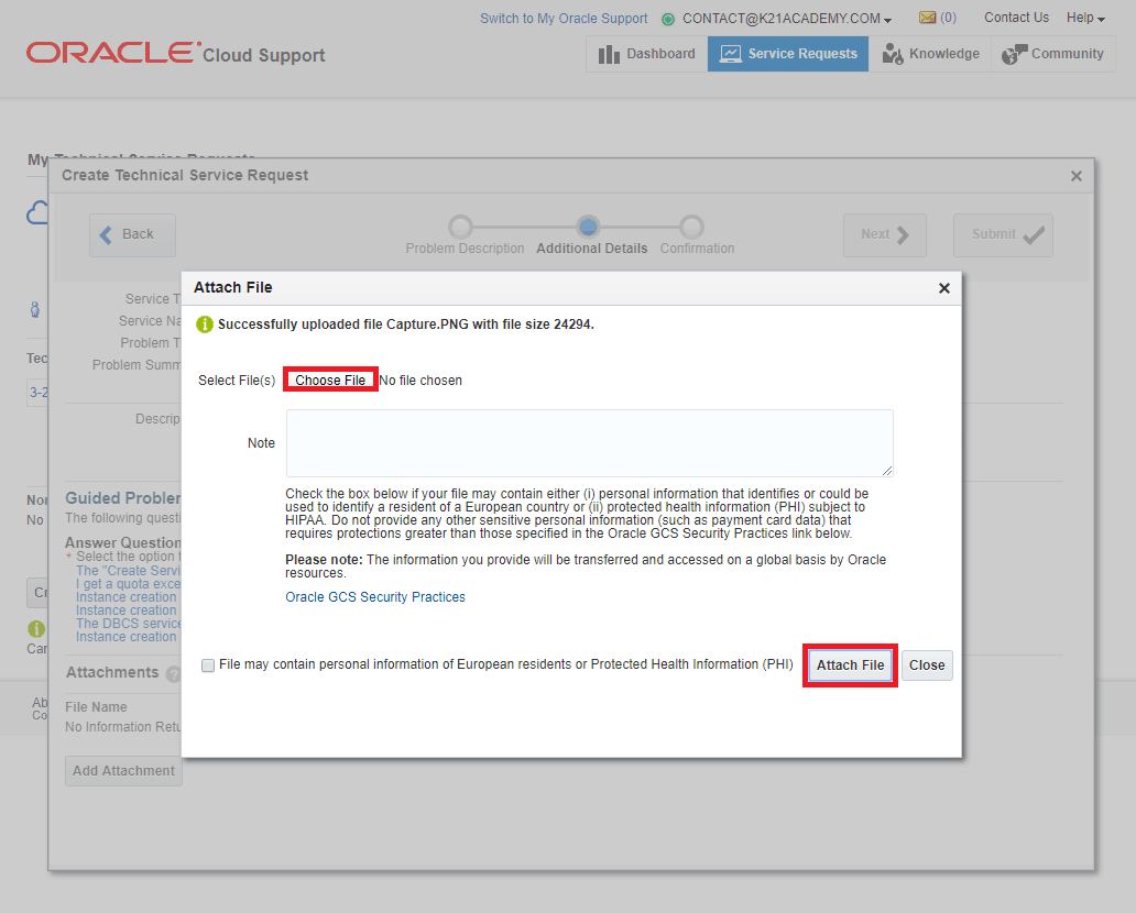 OIC Instance Creation