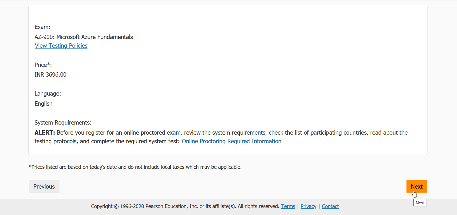 Microsoft Azure Confirmation