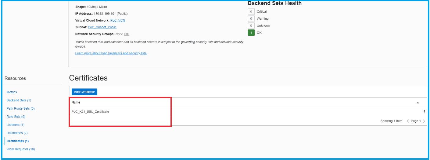Configure SSL On Load Balancer