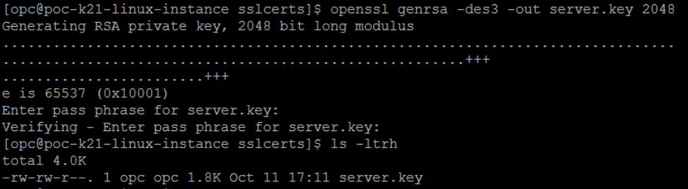 generating private key