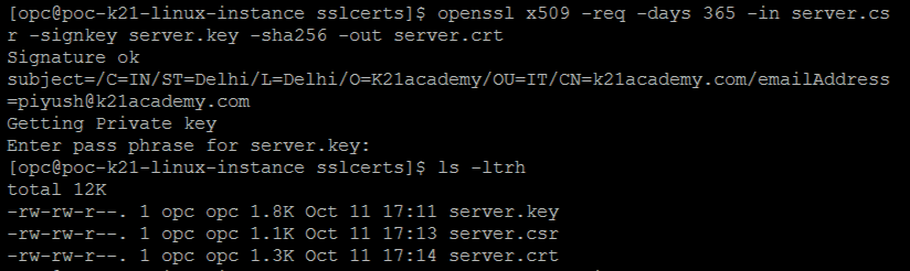 generate ssl certificate