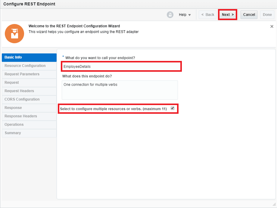 Configuring REST Endpoint